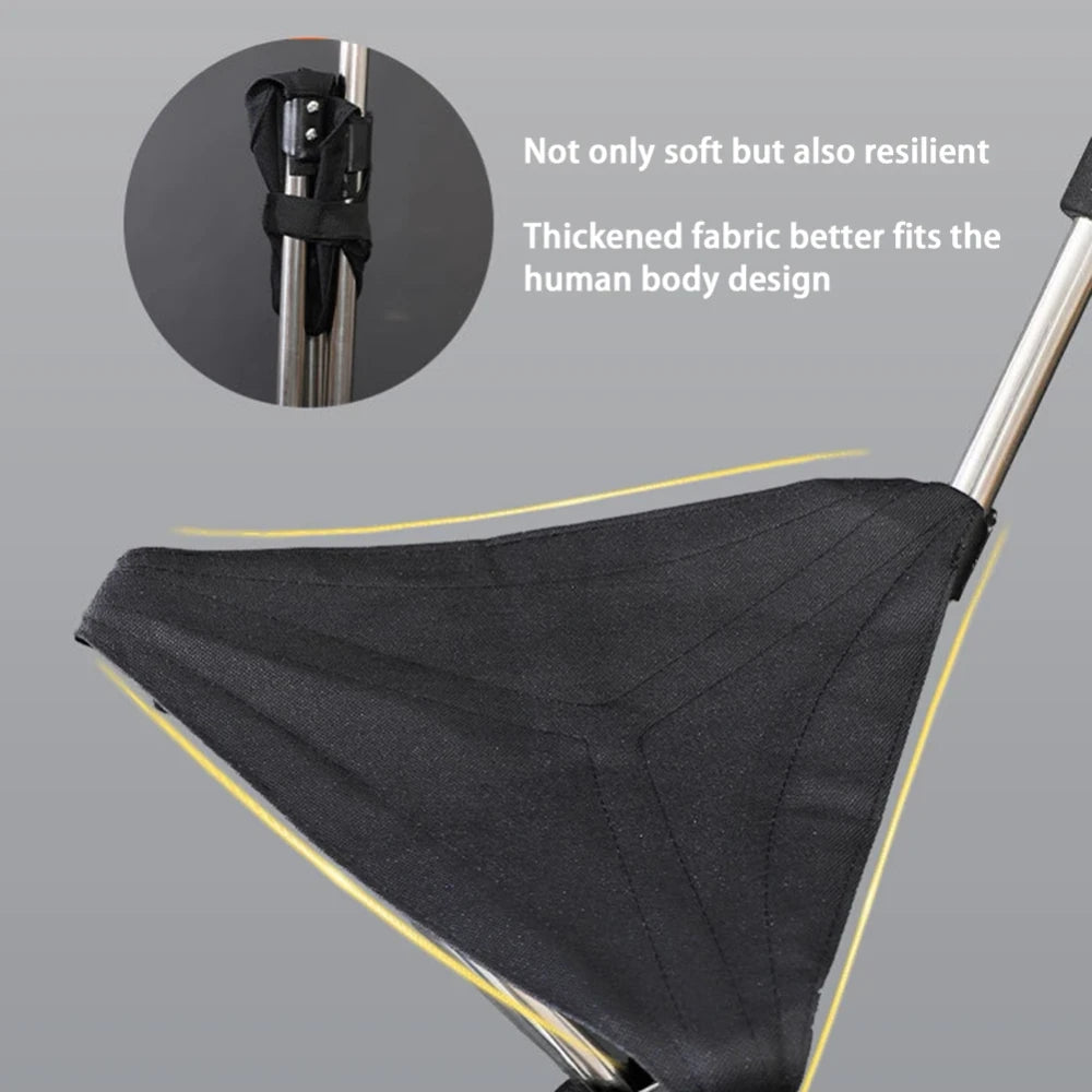 Foldable Walking Stick Stool with Seat